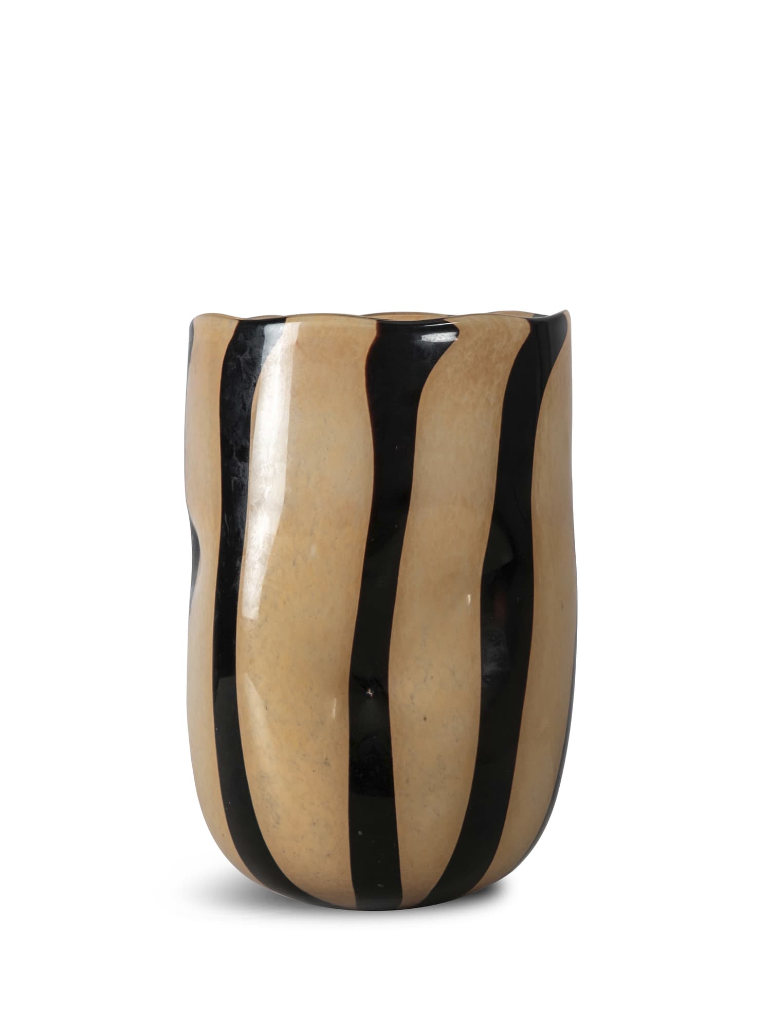 Vase Curt, Svart/beige – bilde 1